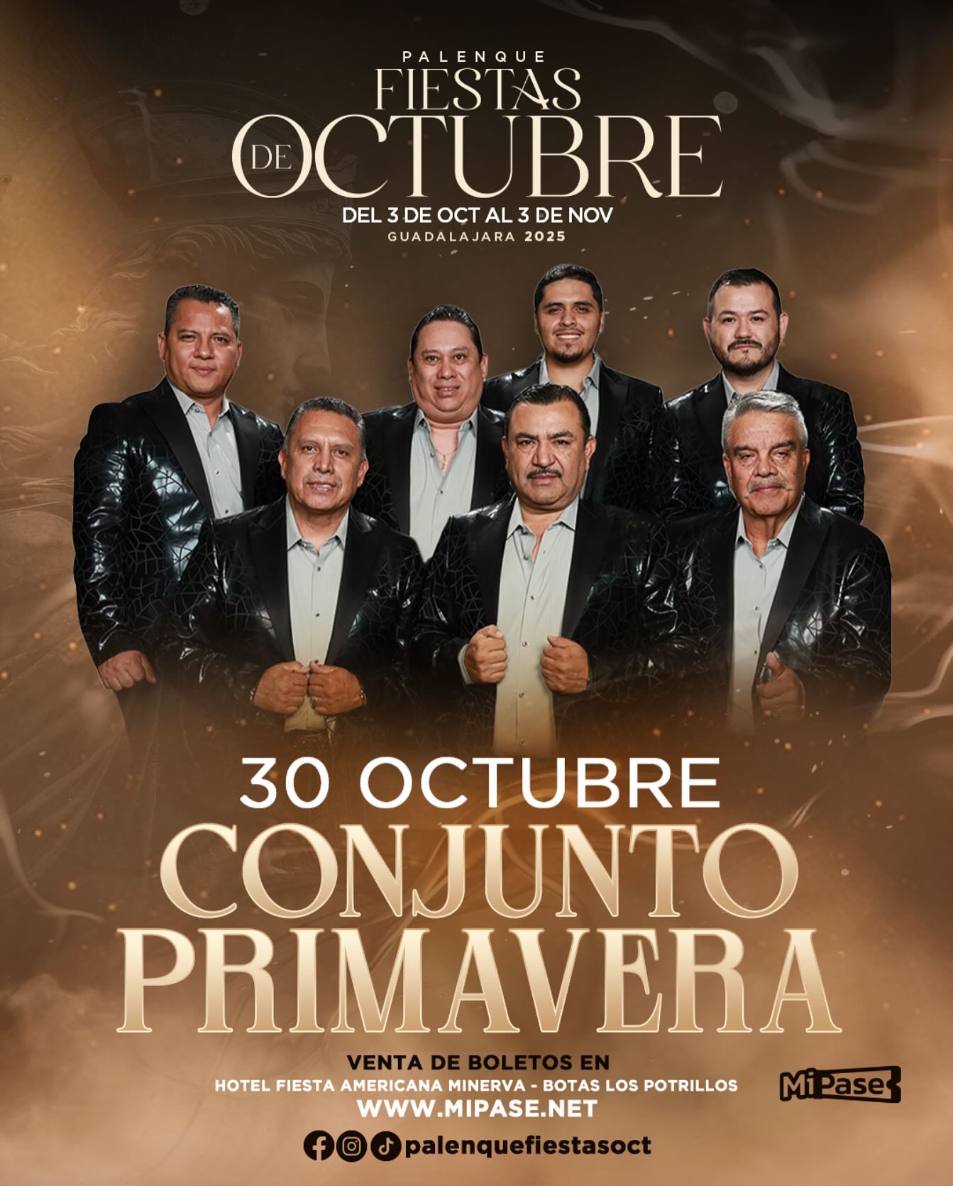 conjunto primavera palenque fiestas de octubre 2025