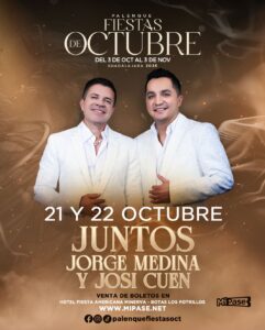 jorge medina y josi cuen palenque fiestas de octubre 2025