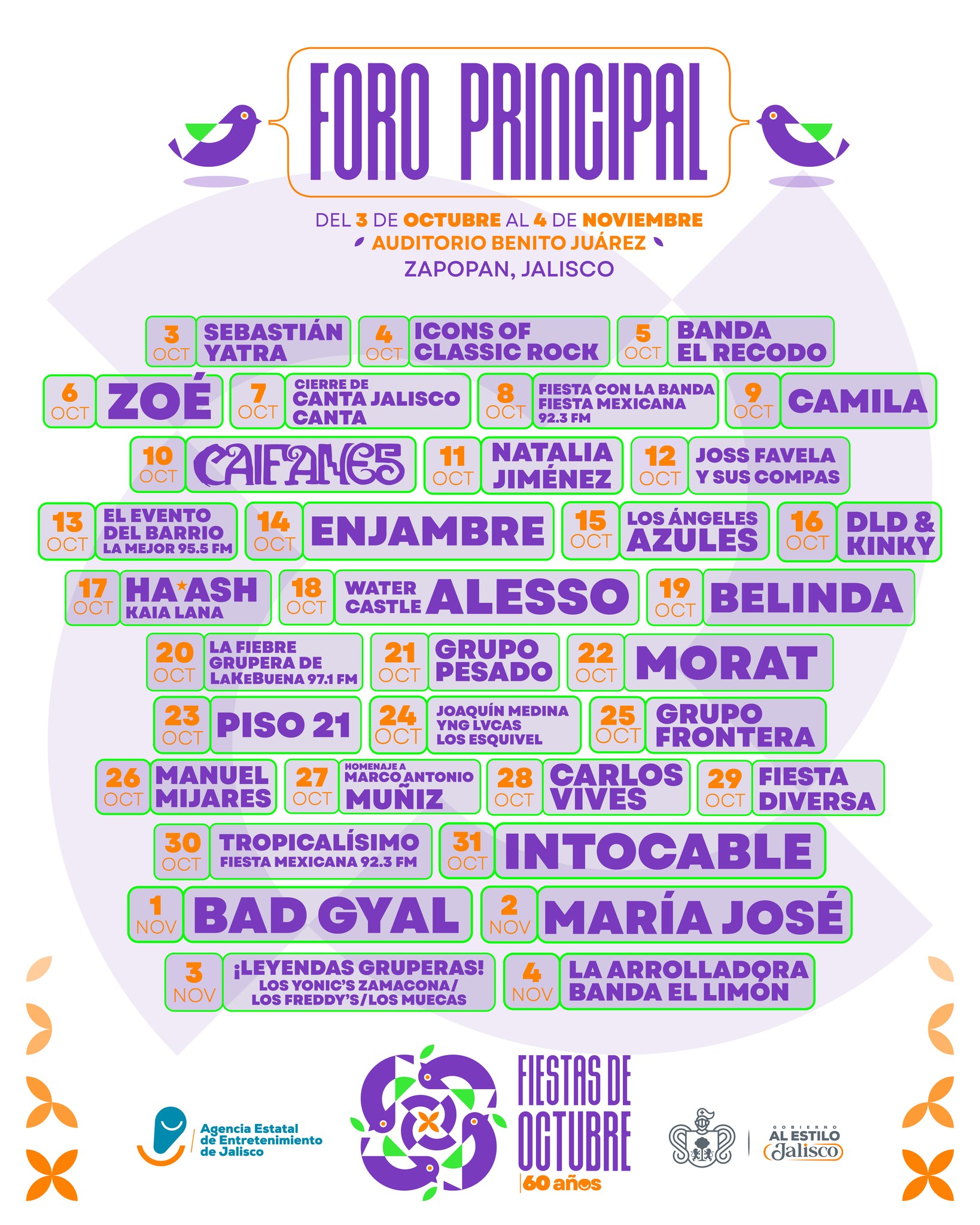 foro principal fiestas de octubre 2025