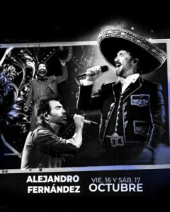Boletos Alejandro Fernández Palenque Fiestas de Octubre 2026: con dos conciertos